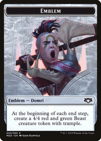 Emblem - Domri, Chaos Bringer [Mythic Edition Tokens] | GnG Games