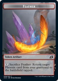 Feather // Human Soldier (005) Double-sided Token [Ikoria: Lair of Behemoths Tokens] | GnG Games
