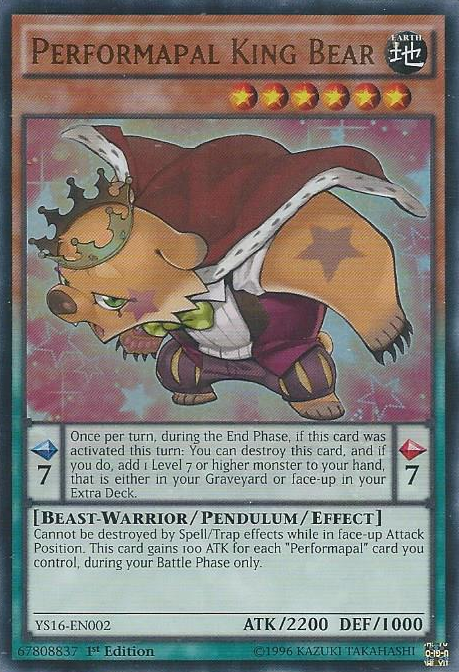 Performapal King Bear [YS16-EN002] Ultra Rare | GnG Games