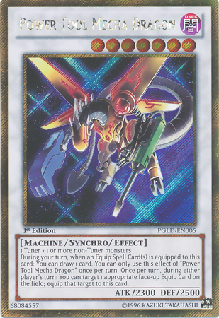 Power Tool Mecha Dragon [PGLD-EN005] Gold Secret Rare | GnG Games