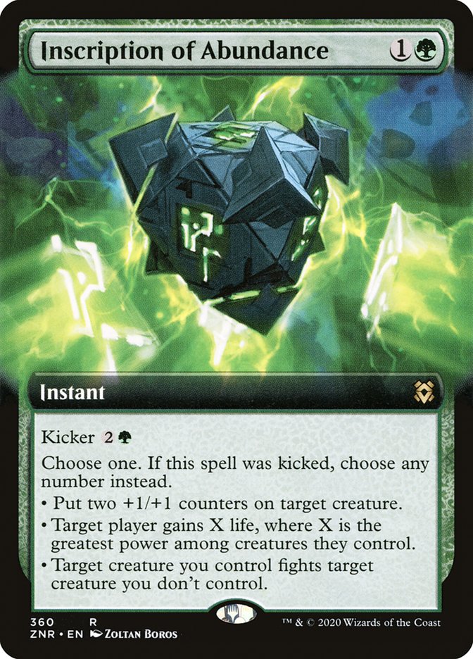 Inscription of Abundance (Extended Art) [Zendikar Rising] | GnG Games