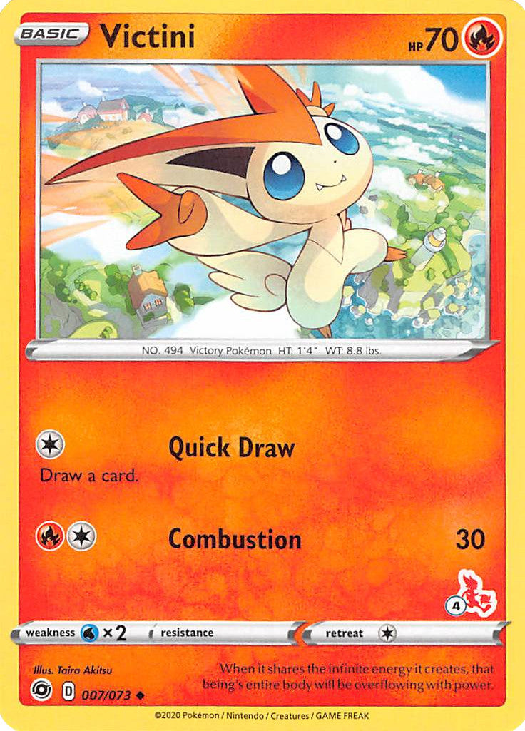 Victini (007/073) (Cinderace Stamp #4) [Battle Academy 2022] | GnG Games