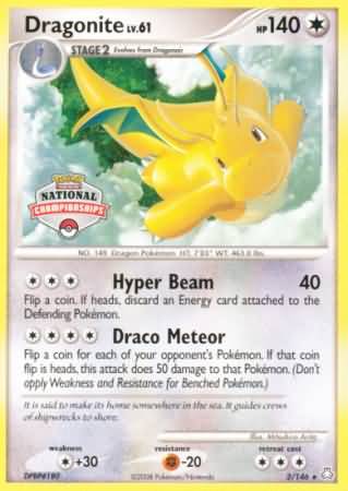 Dragonite (2/146) (National Championship) [Diamond & Pearl: Legends Awakened] | GnG Games