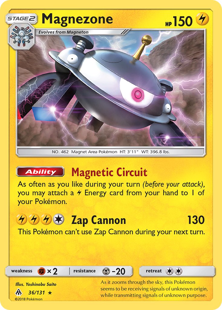 Magnezone (36/131) (Prerelease Kit Exclusive) (Theme Deck Exclusive) [Sun & Moon: Forbidden Light] | GnG Games