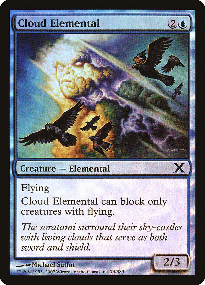 Cloud Elemental (Premium Foil) [Tenth Edition] | GnG Games