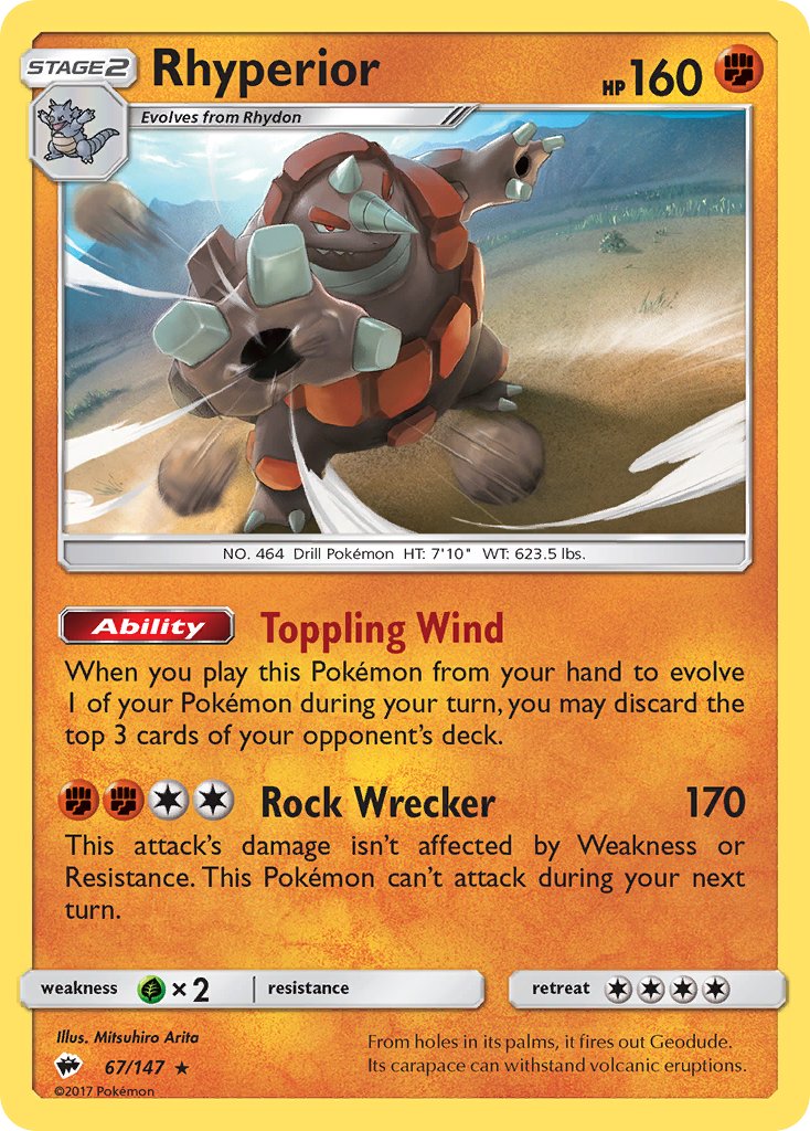 Rhyperior (67/147) (Theme Deck Exclusive) [Sun & Moon: Burning Shadows] | GnG Games