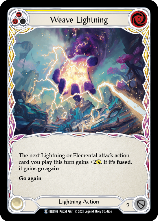 Weave Lightning (Yellow) [U-ELE181] Unlimited Rainbow Foil | GnG Games