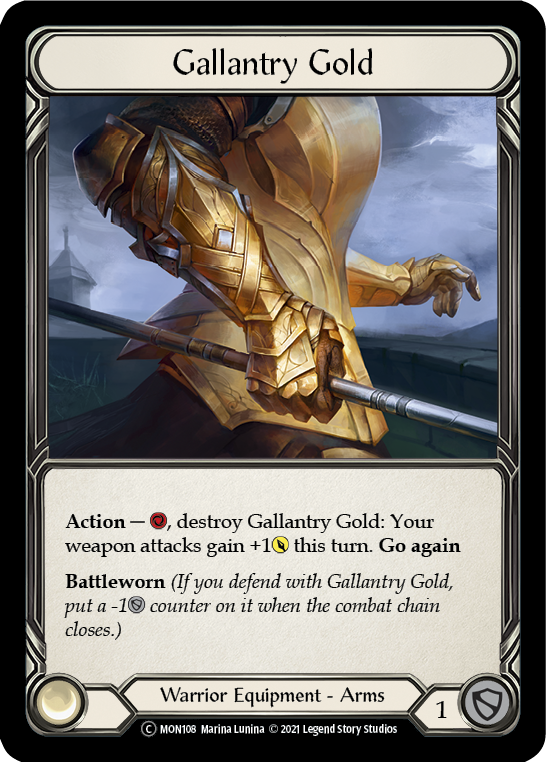 Gallantry Gold (Rainbow Foil) [U-MON108-RF] Unlimited Edition Rainbow Foil | GnG Games