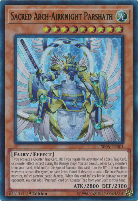 Sacred Arch-Airknight Parshath [SR05-EN001] Ultra Rare | GnG Games