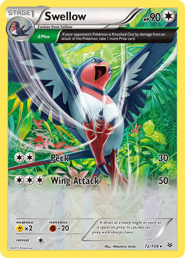 Swellow (72/108) [XY: Roaring Skies] | GnG Games