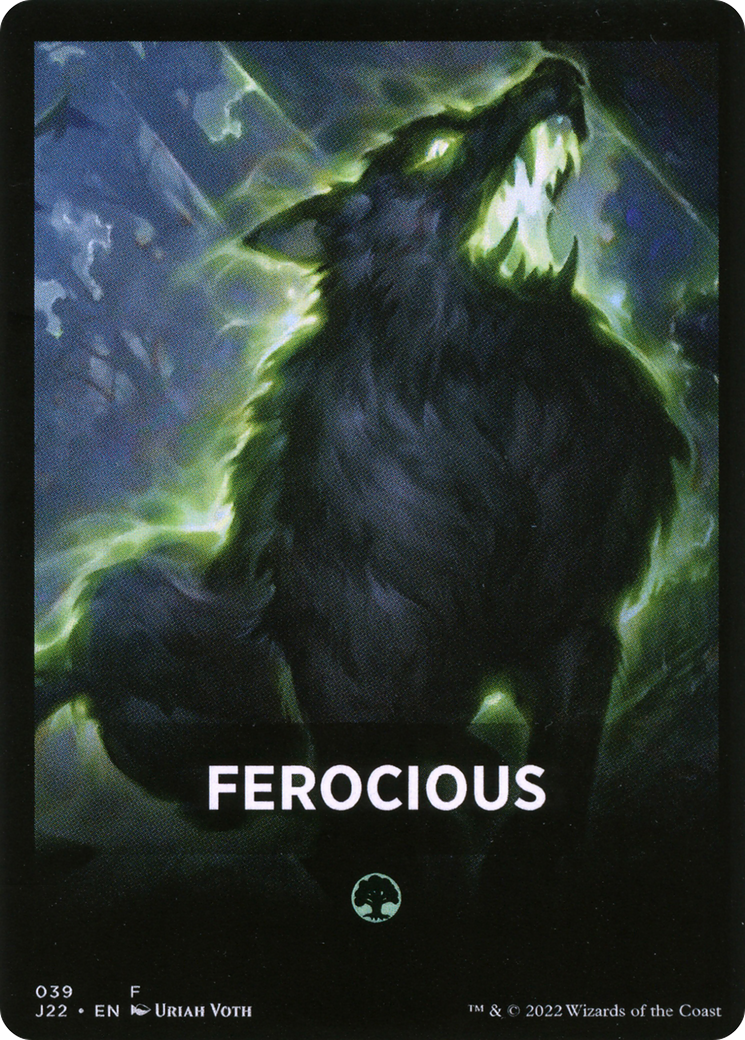 Ferocious Theme Card [Jumpstart 2022 Front Cards] | GnG Games