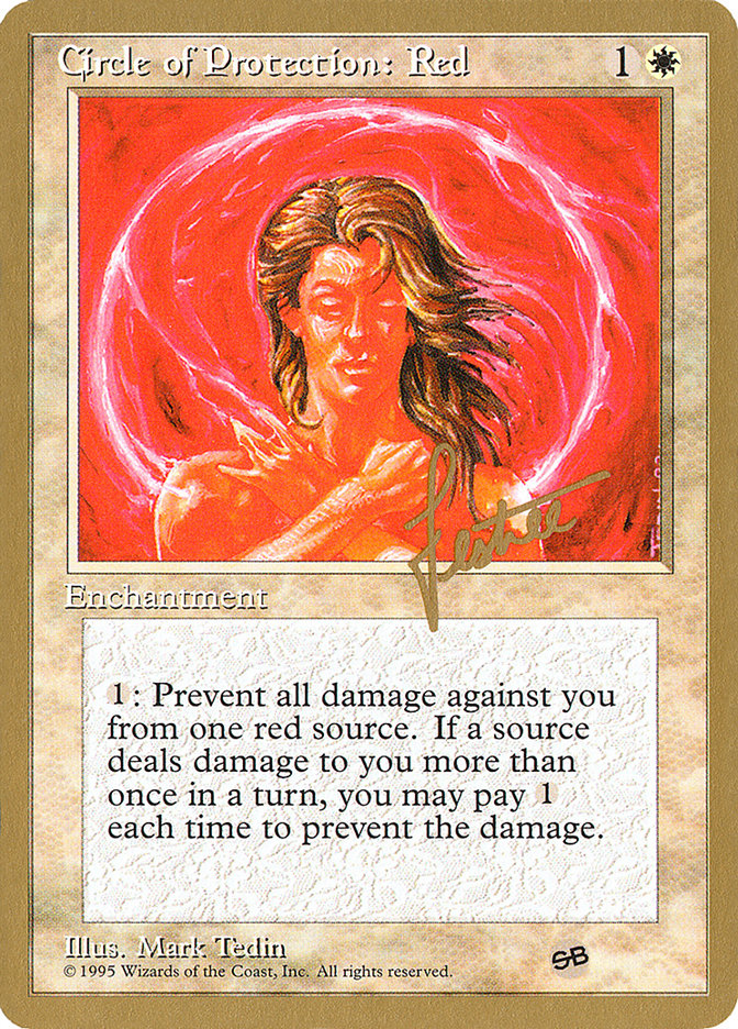 Circle of Protection: Red (Bertrand Lestree) (SB) (4ED) [Pro Tour Collector Set] | GnG Games