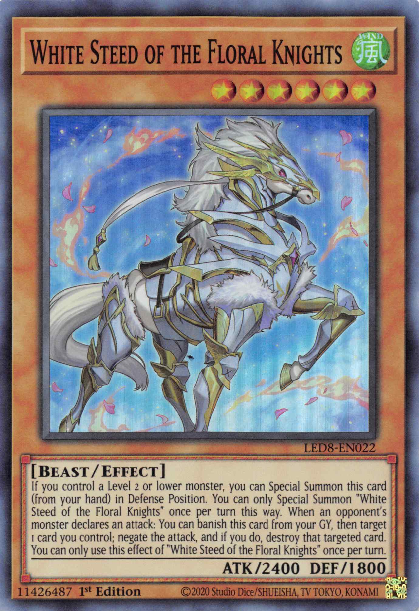 White Steed of the Floral Knights [LED8-EN022] Super Rare | GnG Games