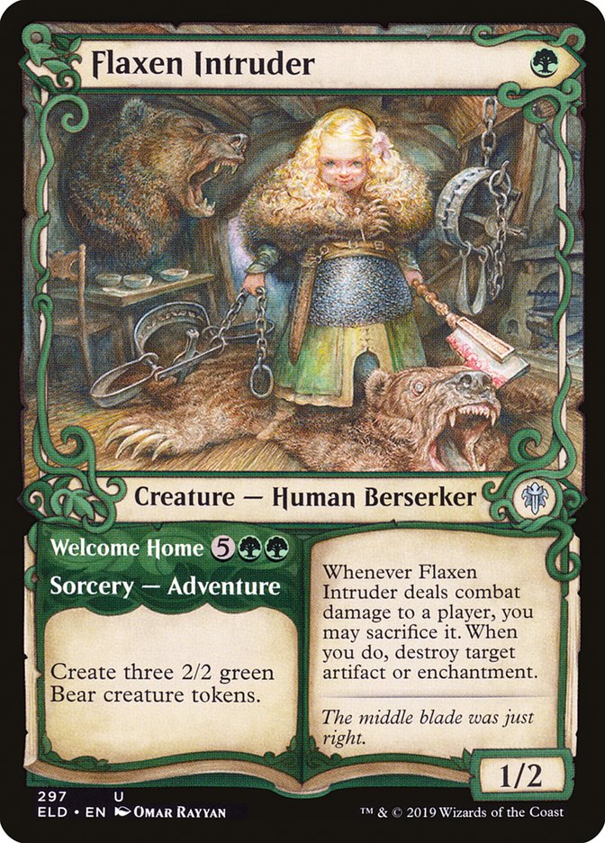 Flaxen Intruder // Welcome Home (Showcase) [Throne of Eldraine] | GnG Games
