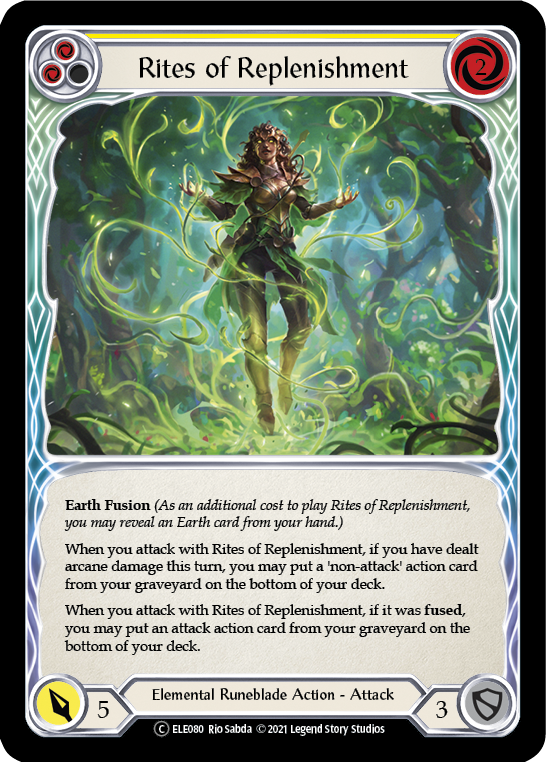 Rites of Replenishment (Yellow) [U-ELE080] Unlimited Rainbow Foil | GnG Games