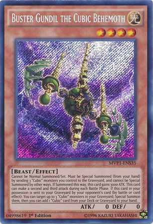 Buster Gundil the Cubic Behemoth [MVP1-ENS35] Secret Rare | GnG Games