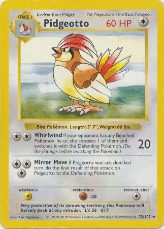 Pidgeotto (22/102) [Base Set Shadowless Unlimited] | GnG Games