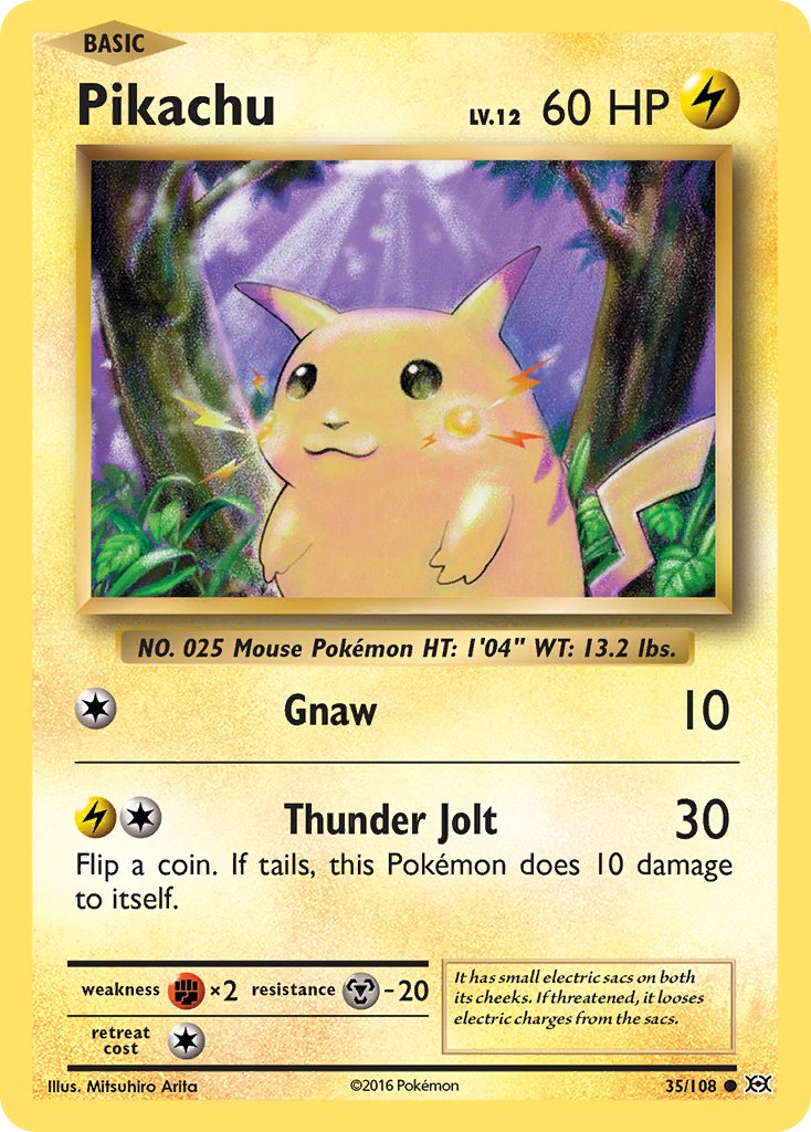 Pikachu (35/108) (Theme Deck Exclusive) (Cracked Ice Holo) [XY: Evolutions] | GnG Games