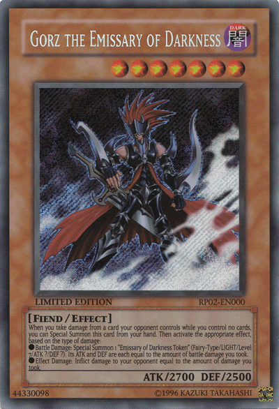 Gorz the Emissary of Darkness [RP02-EN000] Secret Rare | GnG Games