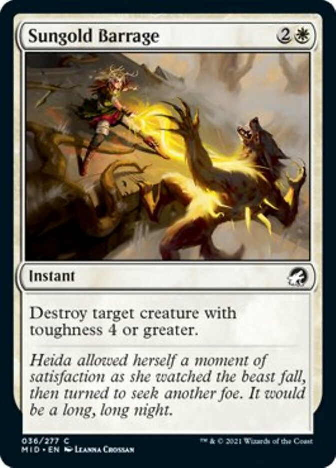 Sungold Barrage [Innistrad: Midnight Hunt] | GnG Games