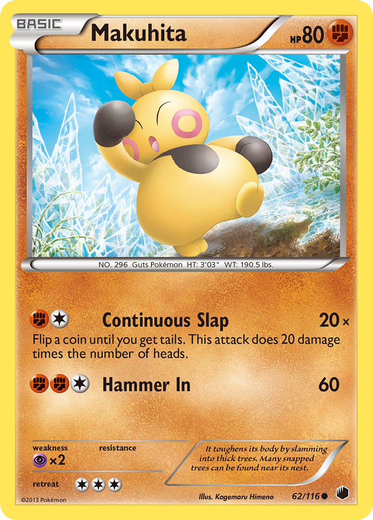 Makuhita (62/116) [Black & White: Plasma Freeze] | GnG Games