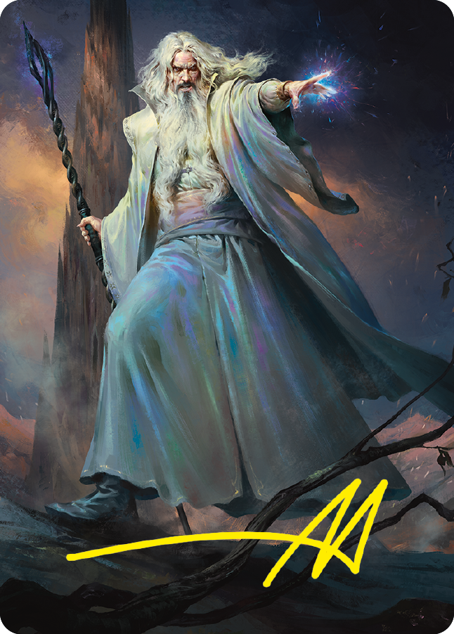 Saruman of Many Colors Art Card (Gold-Stamped Signature) [The Lord of the Rings: Tales of Middle-earth Art Series] | GnG Games