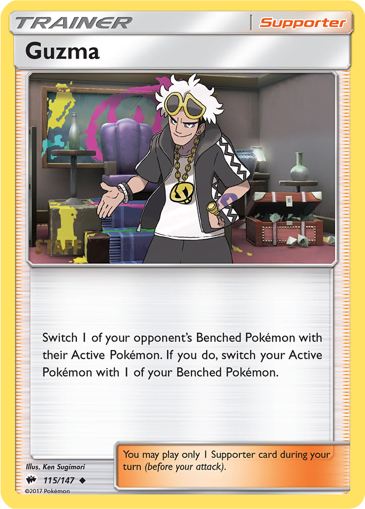 Guzma (115/147) (Regional Championships Staff) [Sun & Moon: Burning Shadows] | GnG Games