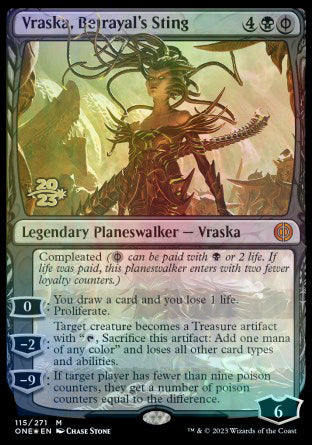 Vraska, Betrayal's Sting [Phyrexia: All Will Be One Prerelease Promos] | GnG Games