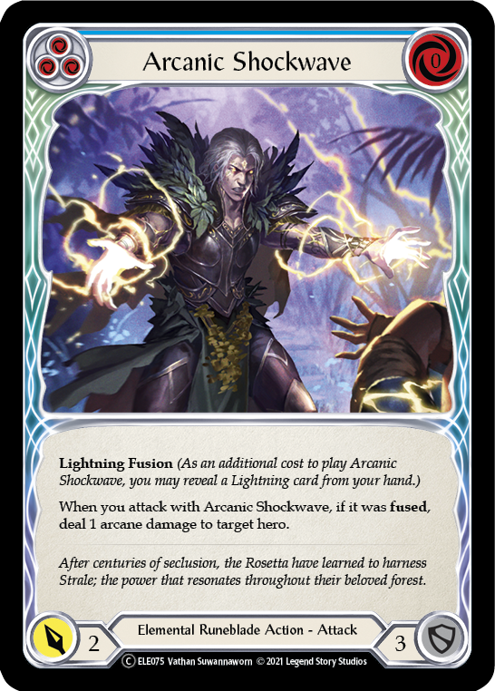 Arcanic Shockwave (Blue) [U-ELE075] Unlimited Rainbow Foil | GnG Games