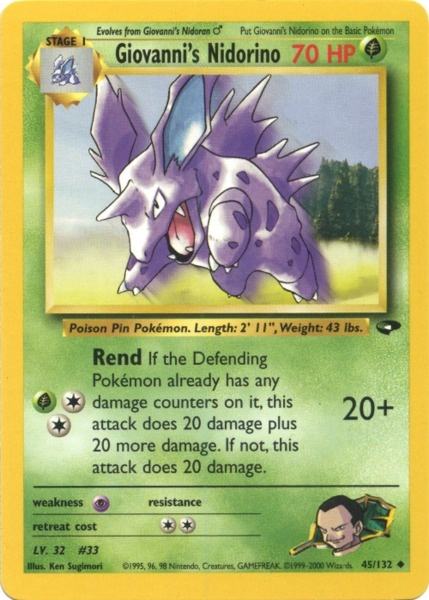 Giovanni's Nidorino (45/132) [Gym Challenge Unlimited] | GnG Games