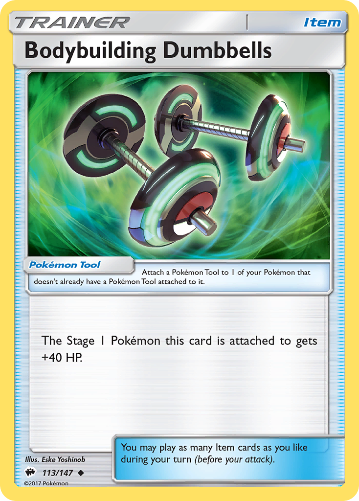 Bodybuilding Dumbbells (113/147) [Sun & Moon: Burning Shadows] | GnG Games