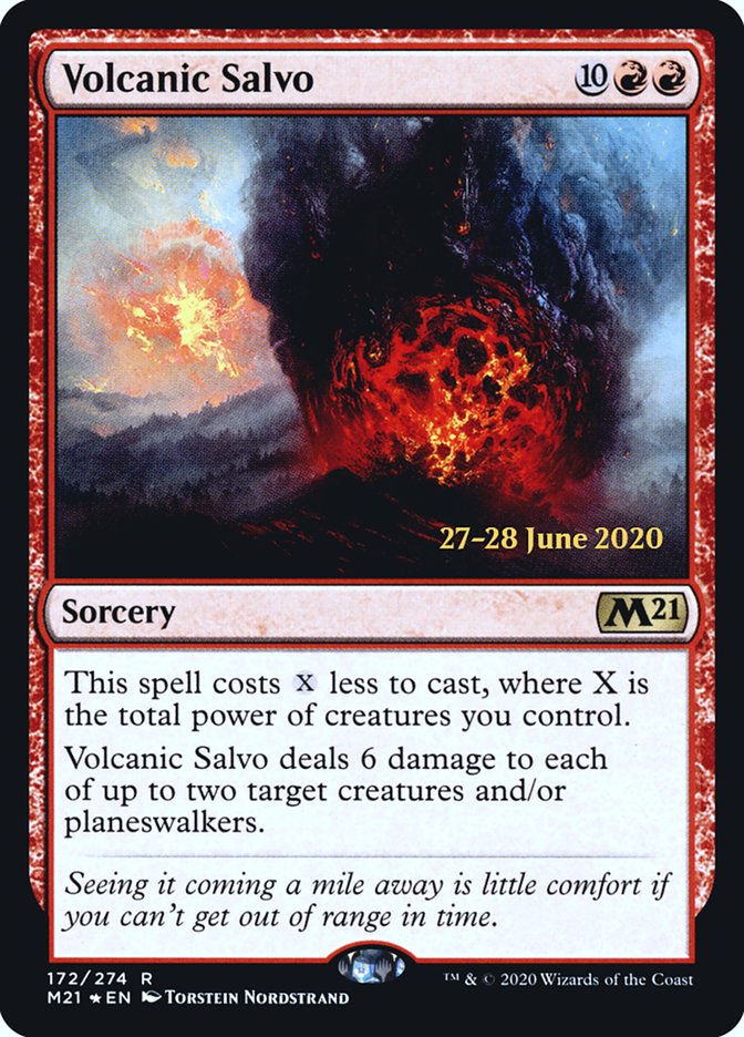 Volcanic Salvo  [Core Set 2021 Prerelease Promos] | GnG Games