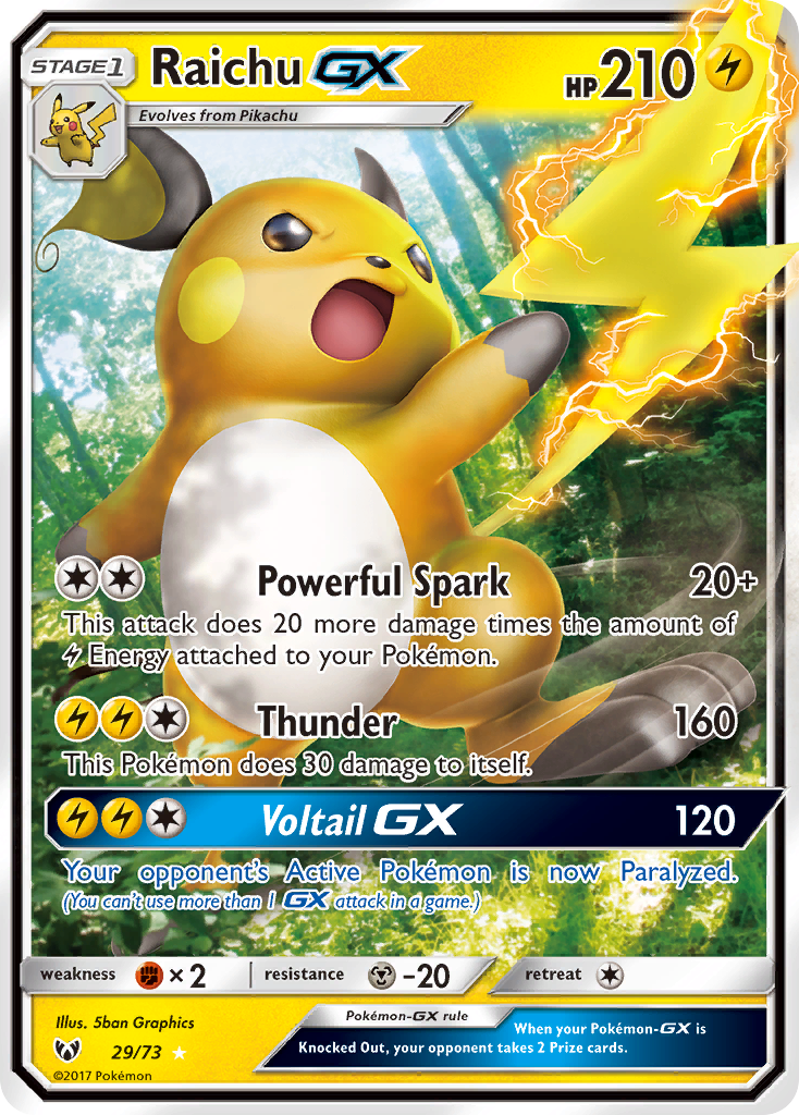 Raichu GX (29/73) [Sun & Moon: Shining Legends] | GnG Games