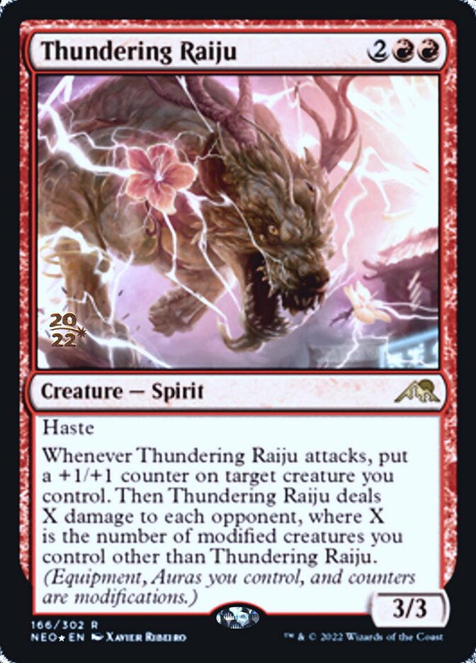 Thundering Raiju [Kamigawa: Neon Dynasty Prerelease Promos] | GnG Games