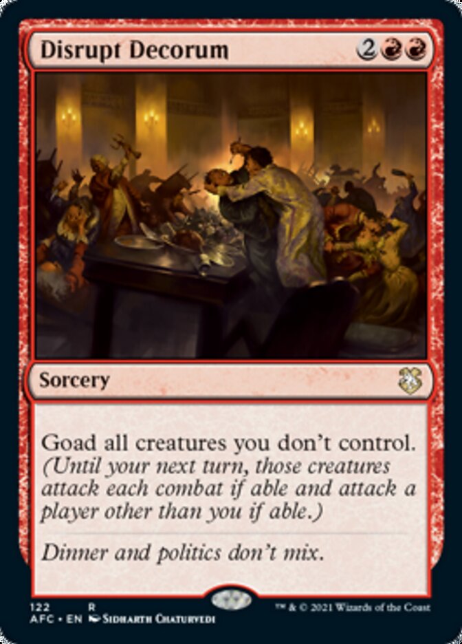 Disrupt Decorum [Dungeons & Dragons: Adventures in the Forgotten Realms Commander] | GnG Games