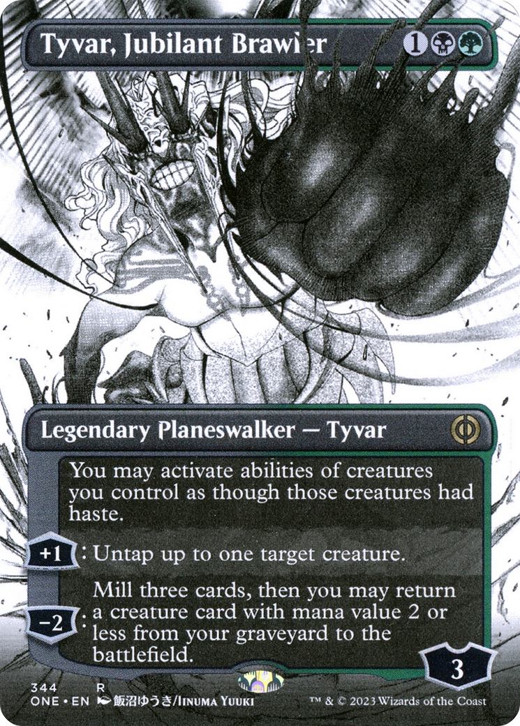 Tyvar, Jubilant Brawler (Borderless Manga) [Phyrexia: All Will Be One] | GnG Games