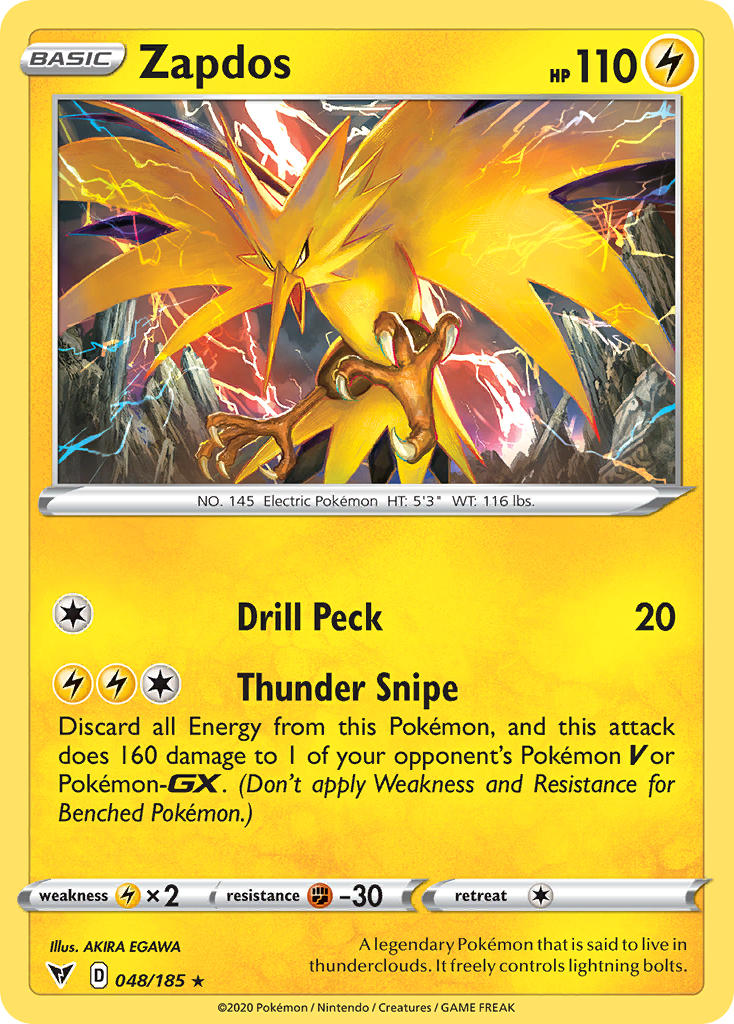 Zapdos (048/185) [Sword & Shield: Vivid Voltage] | GnG Games