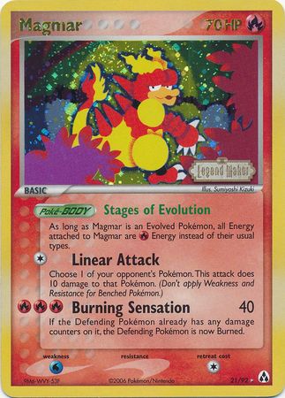 Magmar (21/92) (Stamped) [EX: Legend Maker] | GnG Games