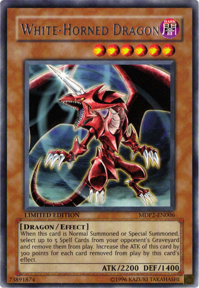 White-Horned Dragon [MDP2-EN006] Rare | GnG Games