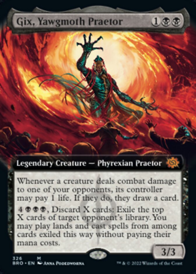 Gix, Yawgmoth Praetor (Extended Art) [The Brothers' War] | GnG Games