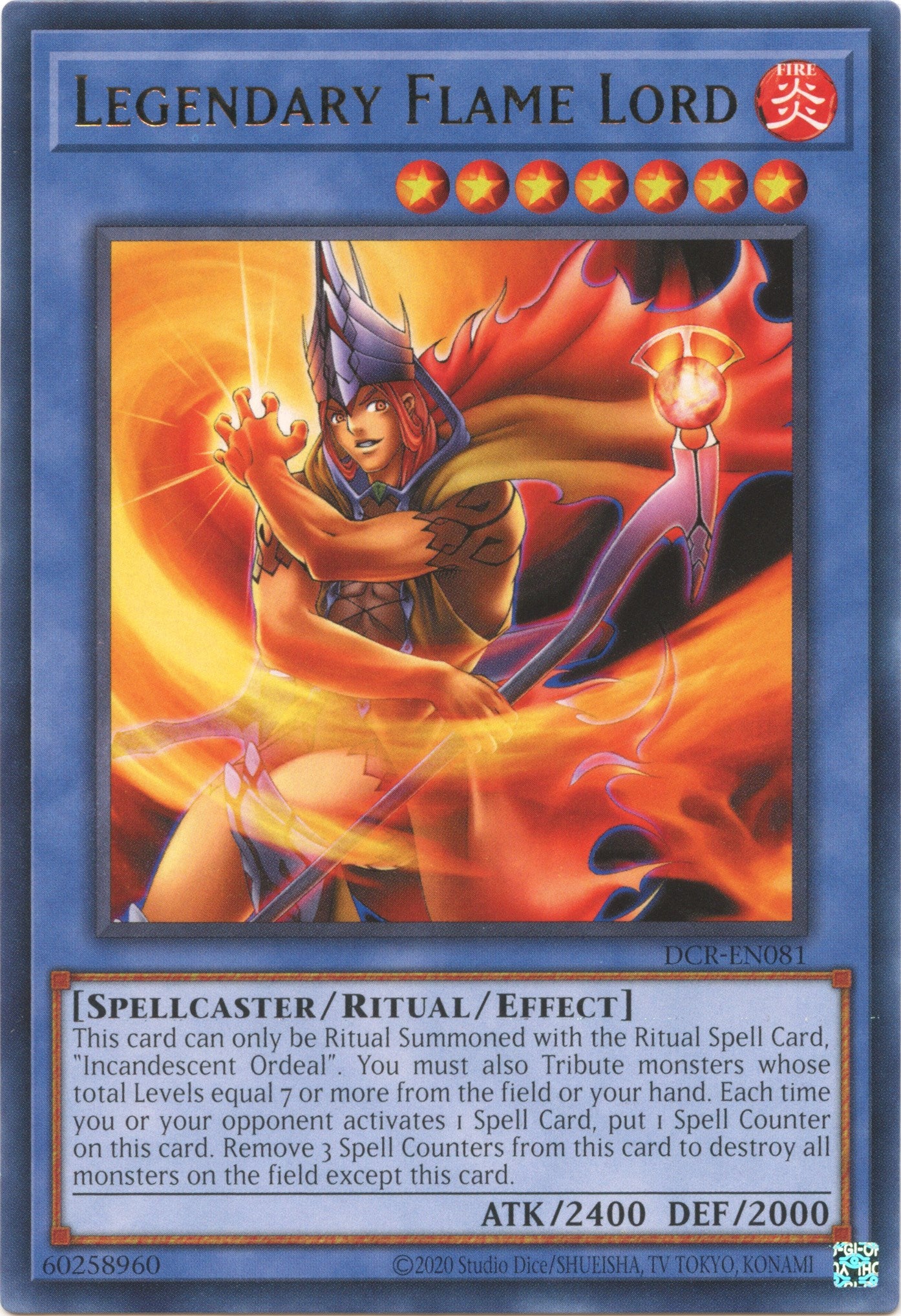 Legendary Flame Lord (25th Anniversary) [DCR-EN081] Rare | GnG Games