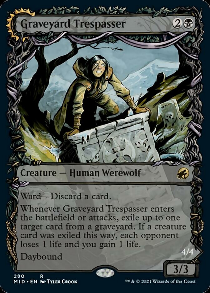 Graveyard Trespasser // Graveyard Glutton (Showcase Equinox) [Innistrad: Midnight Hunt] | GnG Games