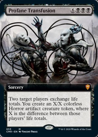 Profane Transfusion (Extended Art) [Commander Legends] | GnG Games