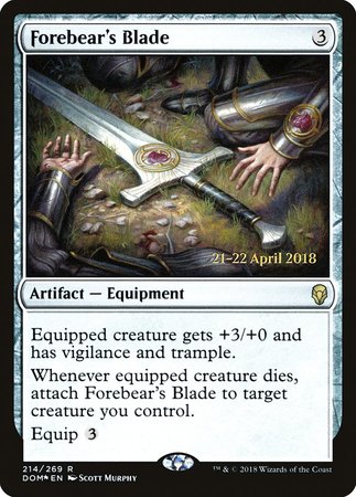 Forebear's Blade [Dominaria Promos] | GnG Games