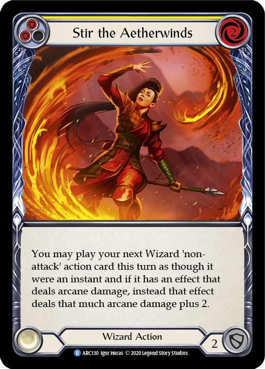 Stir the Aetherwinds (Yellow) [ARC130] Unlimited Edition Rainbow Foil | GnG Games