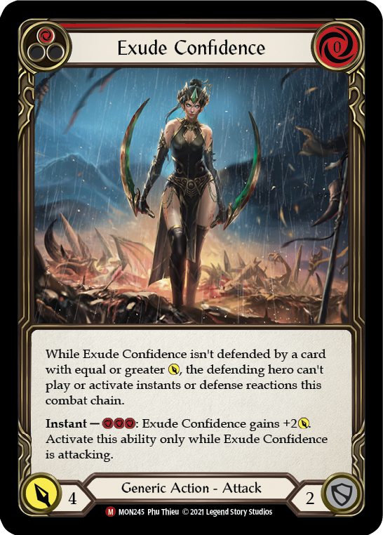 Exude Confidence (Rainbow Foil) [MON245-RF] 1st Edition Rainbow Foil | GnG Games