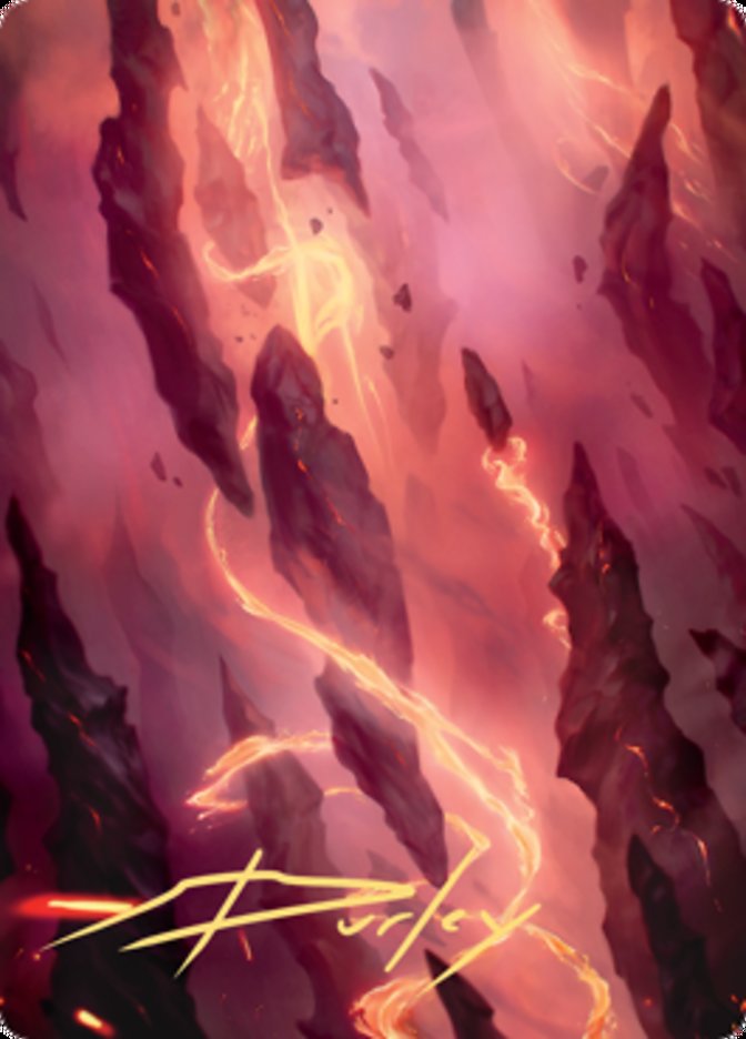 Mountain 1 Art Card (Gold-Stamped Signature) [Zendikar Rising Art Series] | GnG Games