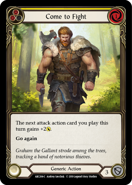 Come to Fight (Yellow) [ARC204-C] 1st Edition Normal | GnG Games