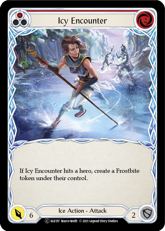 Icy Encounter (Red) [U-ELE157] Unlimited Rainbow Foil | GnG Games