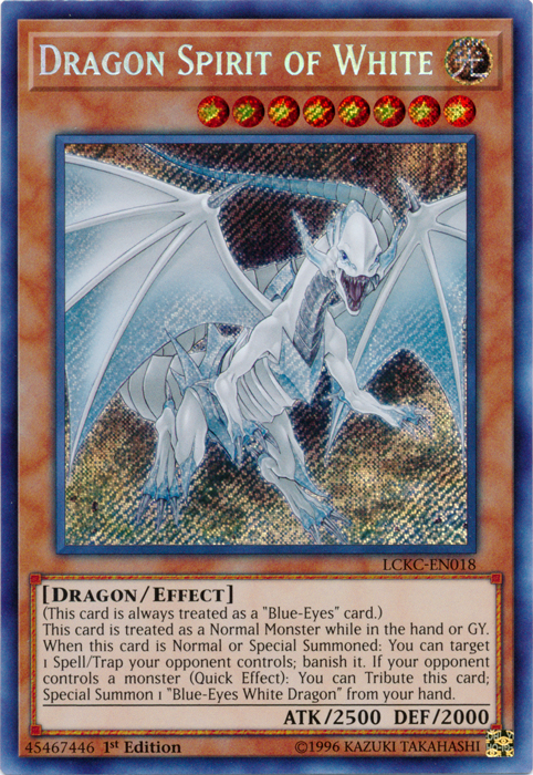 Dragon Spirit of White [LCKC-EN018] Secret Rare | GnG Games